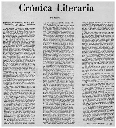 Crónica Literaria Artículo Alone Biblioteca Nacional Digital De Chile