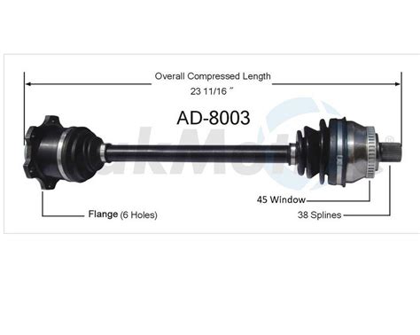 Audi Vw Cv Axle Shaft Front Driver Side Aftermarket Ad Surtrack