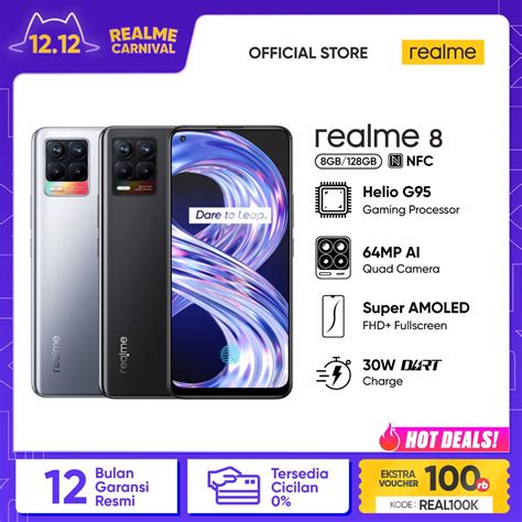 Jual Hp Realme Gb Super Amoled Mp Ai Quad Camera Helio G