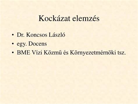 PPT Kockázat elemzés PowerPoint Presentation free download ID 5187132