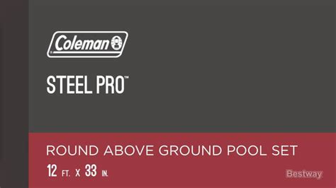 Coleman Steel Pro 12 Ft X 33 In Round Metal Frame Above Ground Pool