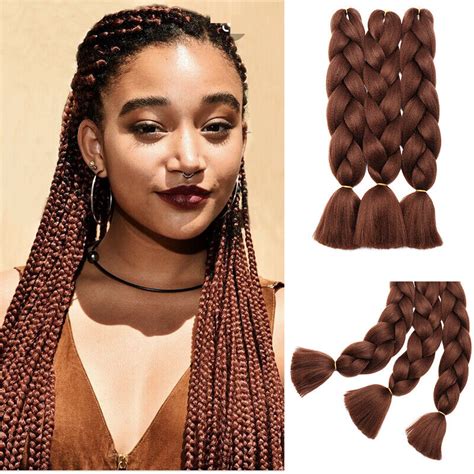 24 Long Jumbo Braiding Hair Extensions Box Braids Afro Twist Ombre Festival Diy Ebay