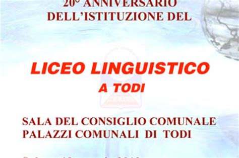 Il Liceo Linguistico Di Todi Compie Venti Anni Iltamtam It Il