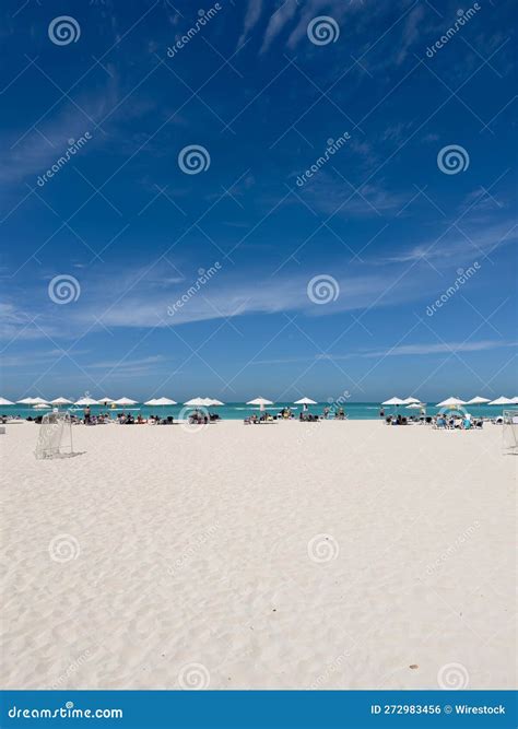 Mamsha Saadiyat Soul Beach on a Spring Weekend in Abu Dhabi Editorial