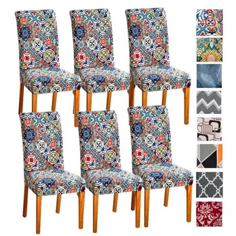 MULISOFT Lot De 6 Housses De Chaise Housse De Chaise Extensible