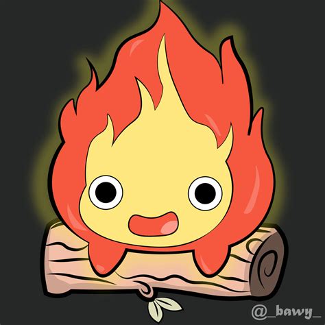 calcifer howls moving castle  bawyart  deviantart