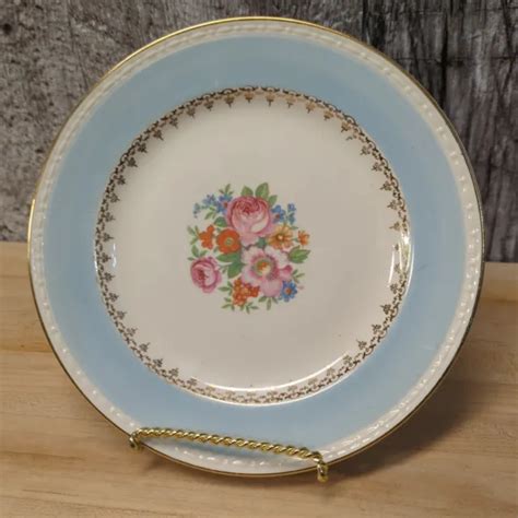 Vintage Homer Laughlin Eggshell Georgian Marilyn Chateau Blue Dessert