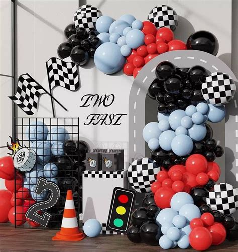 Race Car Balloon Garland Arch Kit Garland Kit Includes 126 Pcs