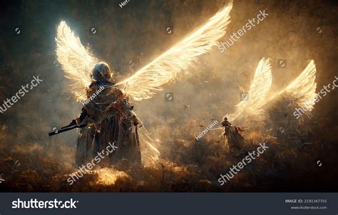 Illustration Guardian Angel Heaven Stock Illustration 2191347755 ...