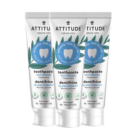 Trio Dentifrices Adultes Avec Fluor Blanchissant Attitude