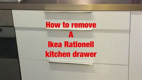 How To Remove A Ikea Rationell Kitchen Drawer Youtube