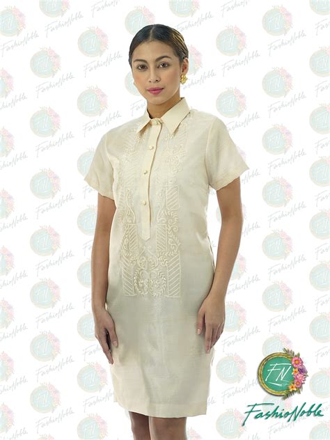 Modern Filipiniana Dress Linen Barong Tagalog Philippine Atelier Yuwa