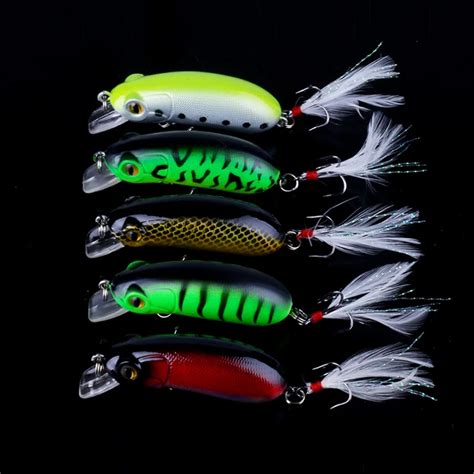 Hengjia 5pcs Minnow Crankbait Hard Bait Tight Wobble Slow Sinking