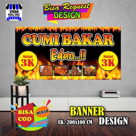 Spanduk Banner Cumi Bakar Bebakaran Seafood Sate Seafood Keren