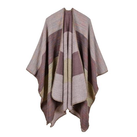 Gestreifter Poncho Cape Poncho Shop