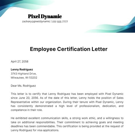 exle  employment certificate letter  caregiver infoupdateorg