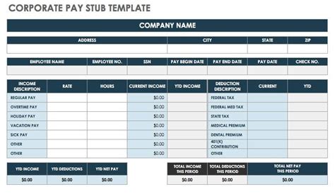 Free Employee Earnings Statement Template