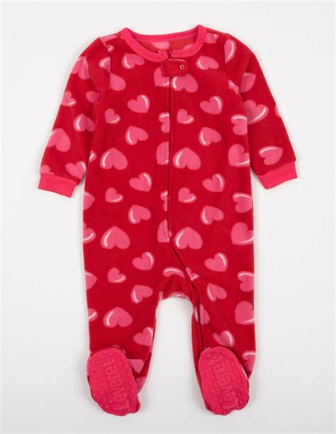 Leveret Kids Footed Fleece Pajama Heart 18 24 Month