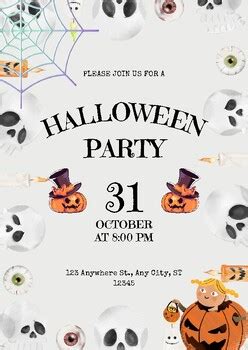 Orange Bold Halloween Party Flyer | TPT