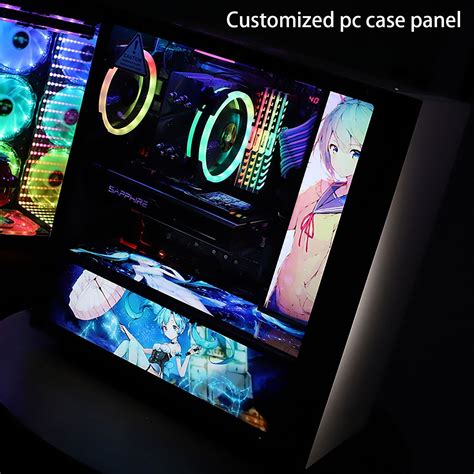 custom rgb pc case light decoration board panel water cooling pc decor ...