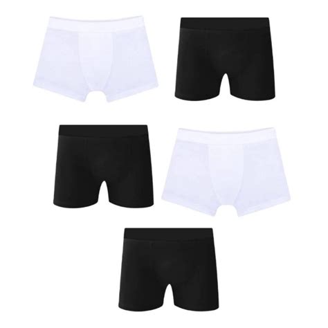 Kit Cueca Boxer Preta E Branca Unidades Original Confort Vel