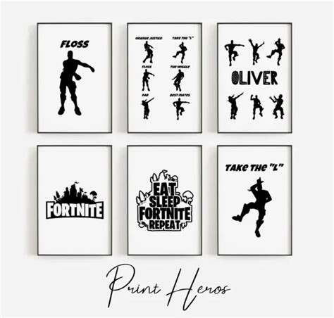 Fortnite Wall Art Print Picture Childrens Bedroom Gaming Art Poster