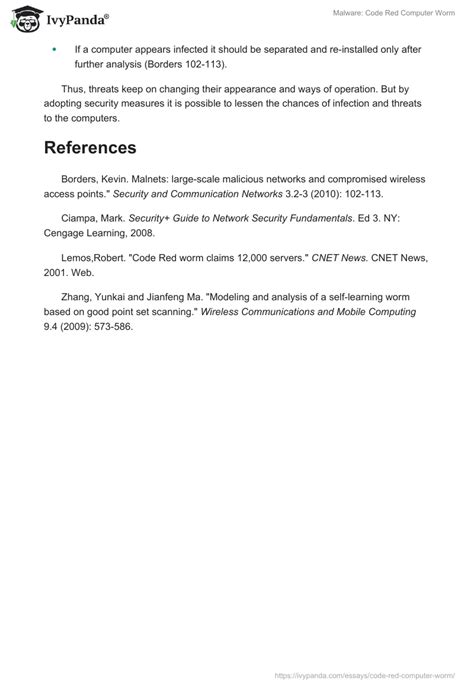 Code Red Computer Worm - 840 Words | Research Paper Example