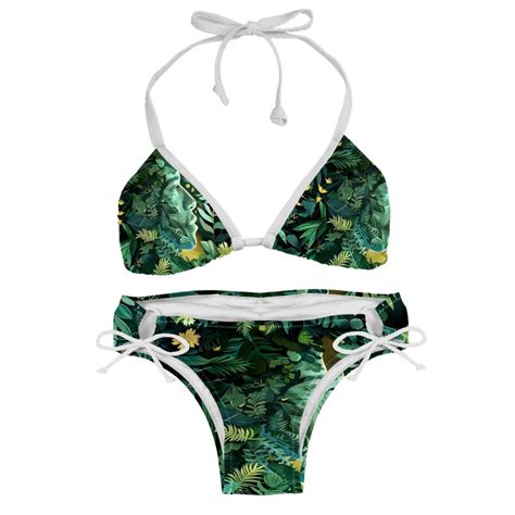 Sexy Women S String Bikini Set Art Humans And Nature Print Two Piece