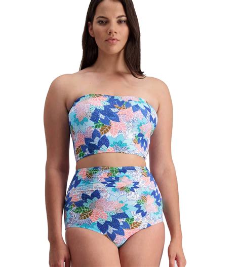 Moontide Swimwear Midsummer Night High Waist Gathered Bikini Pant