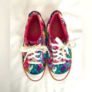 Rare Super Cute Hot Pink Metallic Multicolored Coach Gem