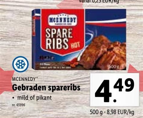 Gebraden Spareribs Promotie Bij Lidl