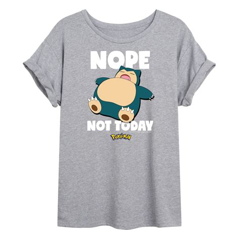 Pok Mon Not Today Snorlax Juniors Ideal Flowy Muscle T Shirt