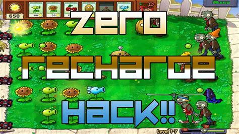 Plants Vs Zombies Zero Recharge Hack Cheat Youtube