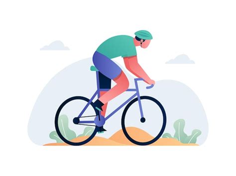 Premium Vector Cycling Illustration