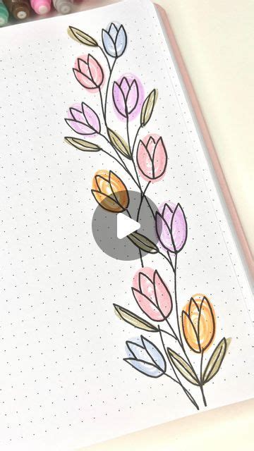 Sof Sophia Martins On Instagram Simple Tulip Doodles Doodle