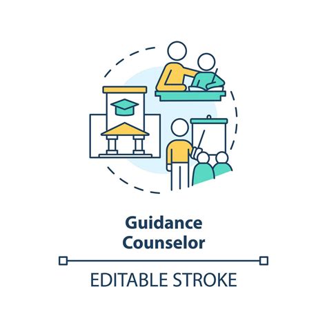 guidance counselor concept icon   students career  advocacy