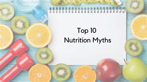 Top 10 Nutrition Myths Nutrition Member Article By Allison Bergstrom