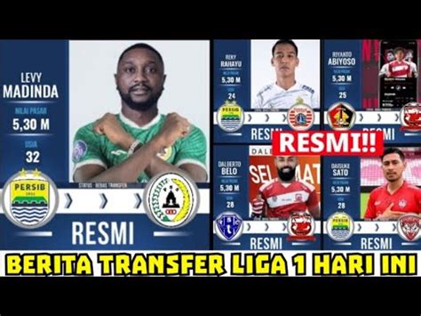 REKAP 30 TRANSFER RESMI LIGA 1 HARI INI LEVY MADINDA MERAPAT KE PSS