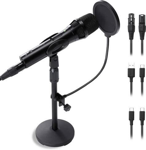 Amazon.com: USB/XLR Podcast Dynamic Microphone, Professional Metal ...