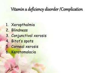 Vitamin a deficiency disorder | PPT