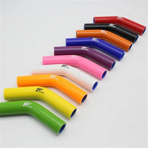 High Temperature Resistance Colored Silicone Tubing 45 Degree Elbow ...