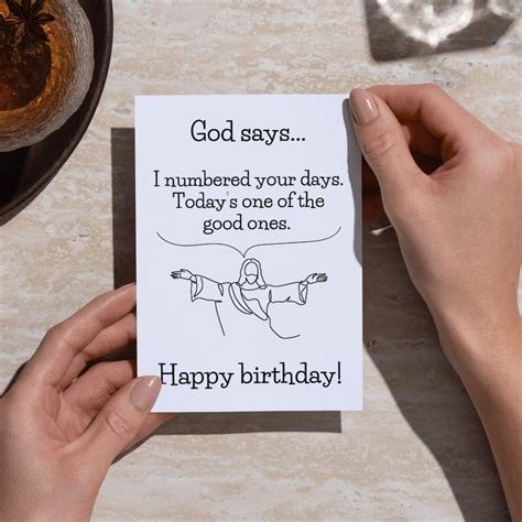 Funny God Says Birthday Card Jesus Meme Printable Christian T