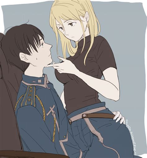 Riza Hawkeye And Roy Mustang Fullmetal Alchemist Drawn By Jagarico