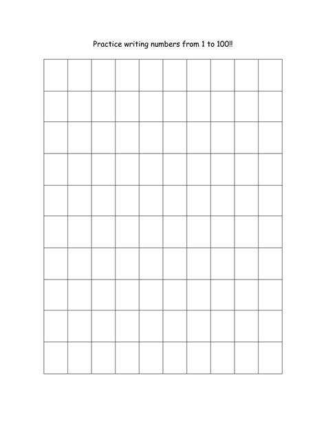 13 Practice Writing Numbers 1 100 Worksheet