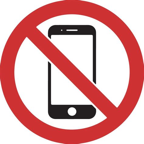 No Cell Phone Sign 69778324 Vector Art At Vecteezy