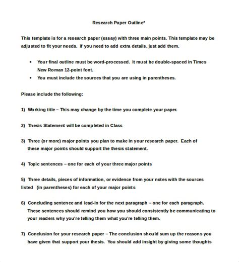 Research paper outline template - Dersilicon