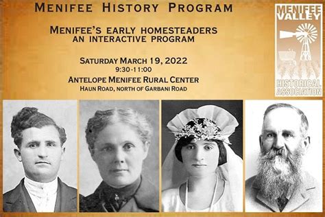 Menifee Historical Association to host Menifee History Program - Canyon ...