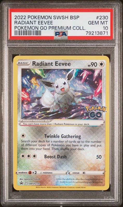 Pokemon Swsh Black Star Promo Radiant Eevee Psa Gamestop