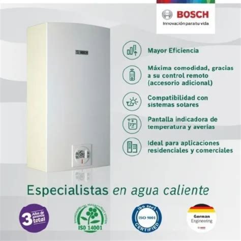 CALENTADOR BOSCH 30L TIRO FORZADO THERM 8000S SOMOS EPM GYH