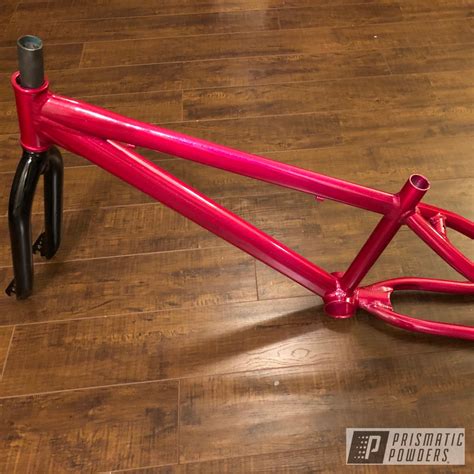 Custom SO CAL FLYER Bike Frame featuring Racing Raspberry and Ink Black ...